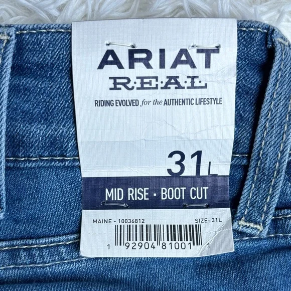 ARIAT WOMEN'S R.E.A.L. MID RISE PATRICIA BOOTCUT JEANS - Picture 5 of 9